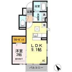 北仙台駅 徒歩10分 1階の物件間取画像